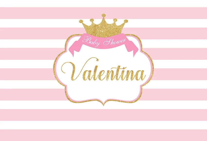 Thin Vinyl Photography Background Pink Stripe Crown Kids Birthday Backdrop Photo Studio Baby Shower Wedding Decoration Newborn |