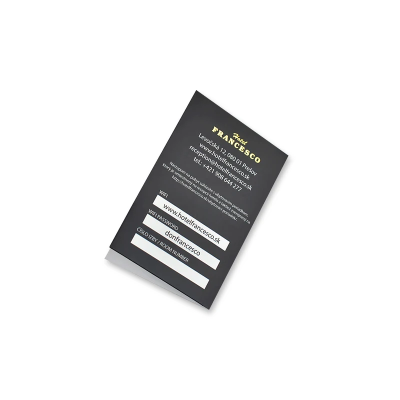 Zuoluo черный ключ-карта от гостиничного номера держатели с пользовательским логотипом Золотая фольга