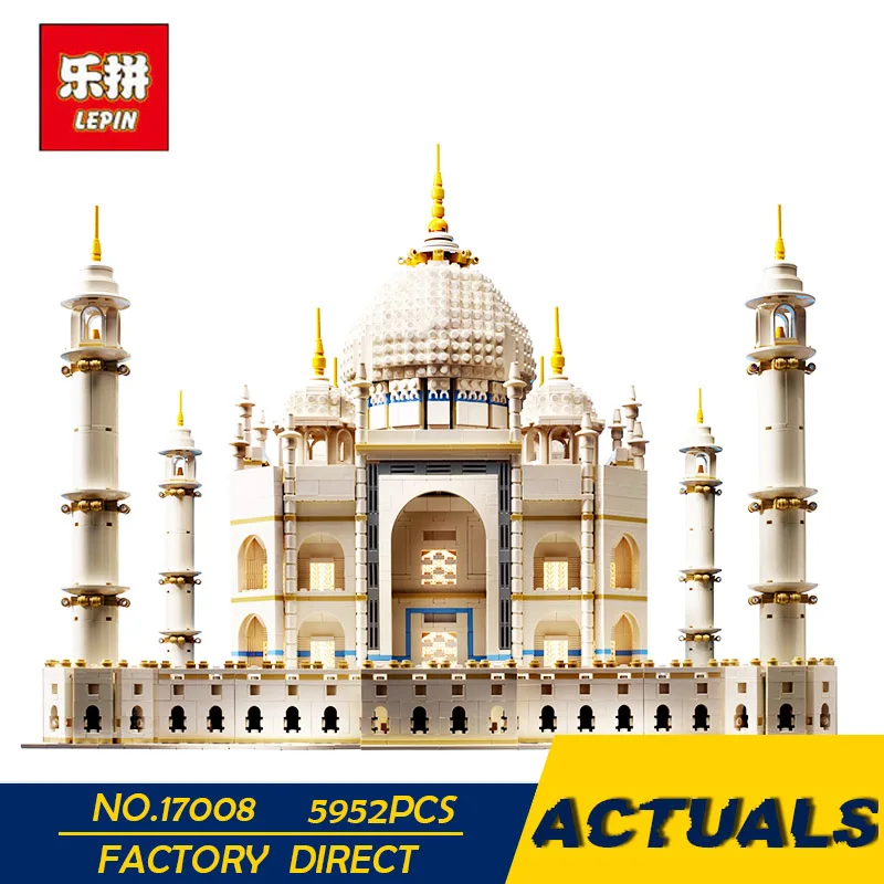 

LEPIN 17001 5952pcs 17008 6633 pcs The taj mahal Model LEPIN Building Kits Brick Toys 10189 Christmas Gift