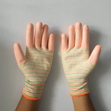 Электронные антистатические перчатки износостойкие нагревательная с защитой Нескользящие дышащие домашние защитные рабочие полосатые перчатки