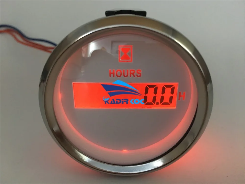 1 шт. абсолютно новые часы 52 мм водонепроницаемые часы Цифровые Счетчики часов 9-32 В с красной подсветкой для автомобиля грузовика автобуса лодки