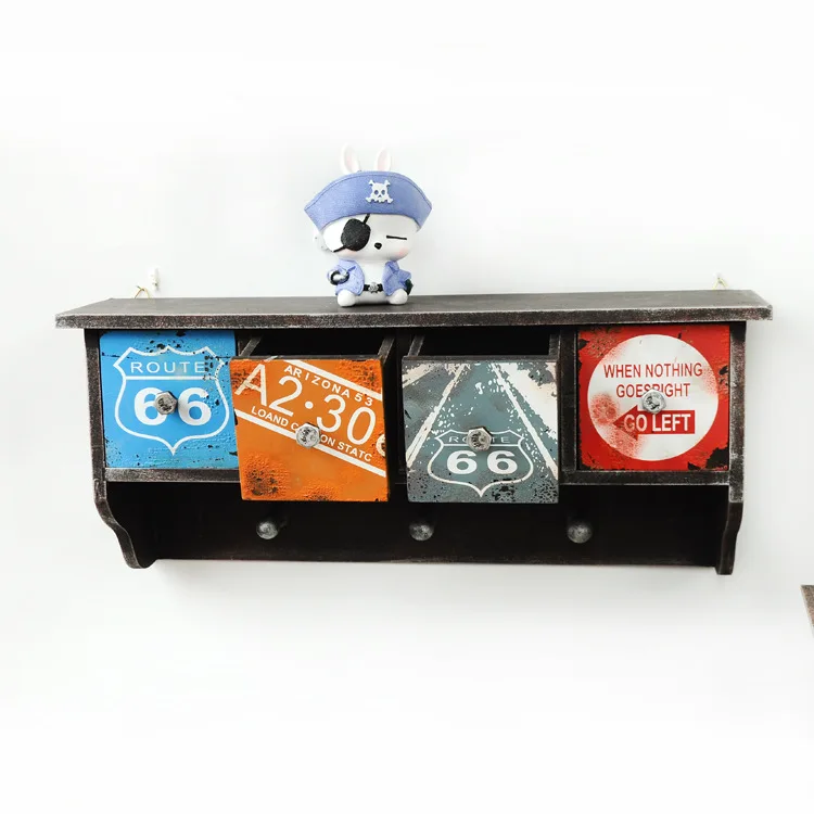 

Vintage Wooden Decorative Key Box Multifunctional Crafts Home Furnishing Key Storage Box Home Wall Art Ornaments Accessories