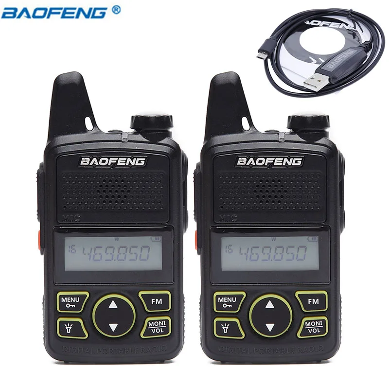 2 шт Baofeng BF T1 Мини Walkie Talkie BF-T1 cb двухстороннее радио UHF фонарь большой дальности портативный трансивер портативное Любительское радио