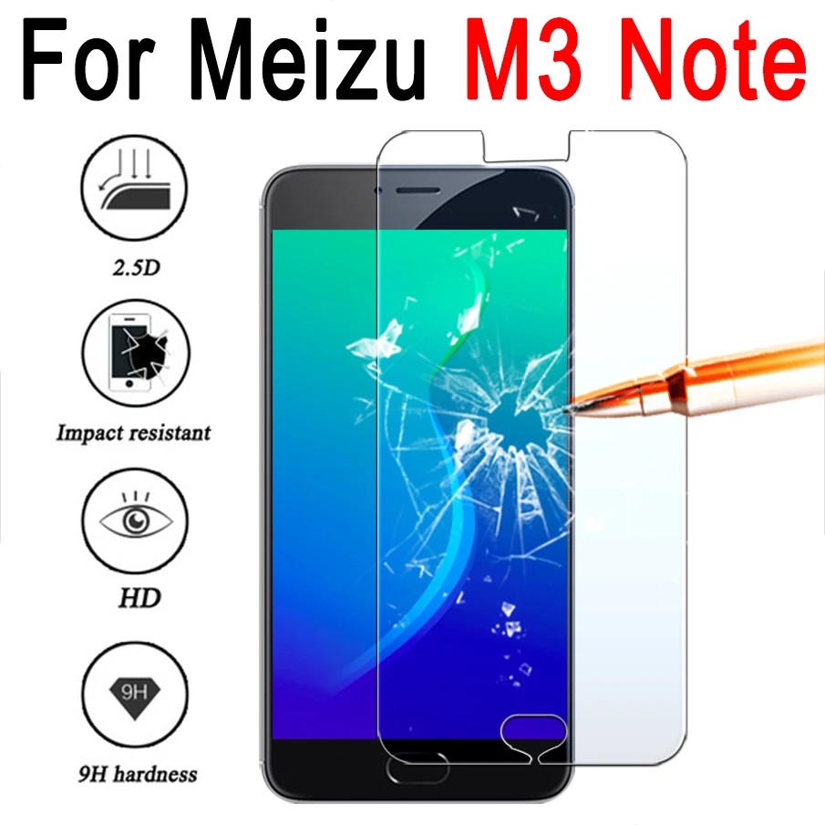 Защитное стекло для Meizu Maisie M3 Note закаленное защитное экрана M 3 M3note 2.5D защитная
