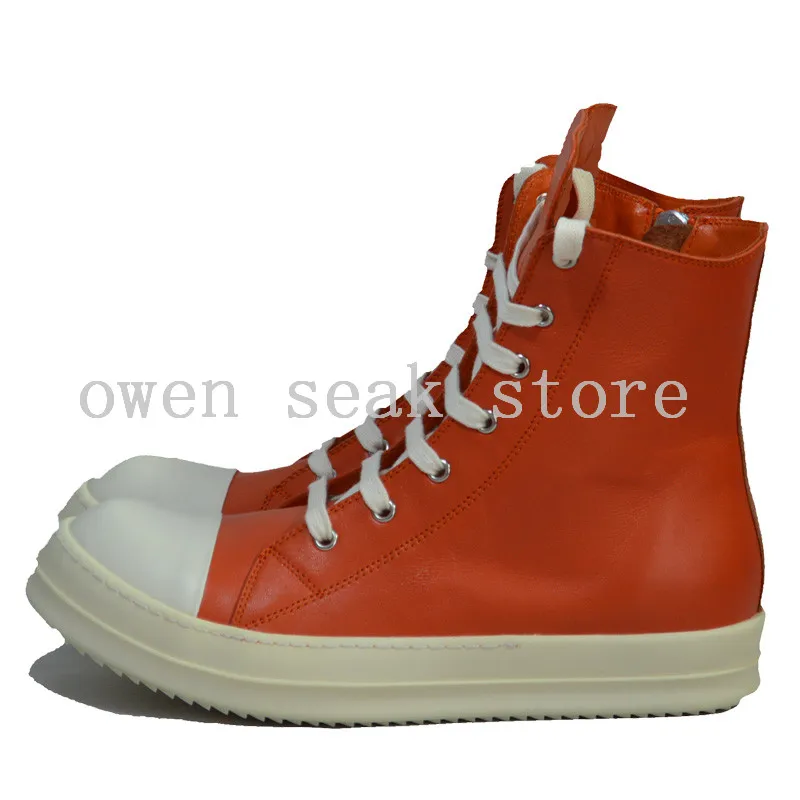 Мужские ботильоны из натуральной кожи с высоким берцем на шнуровке|shoes genuine