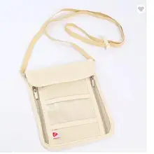 Пользовательский логотип 5 карманов Блокировка Удобная лучшая дорожная сумочка на шею для паспорта и документов