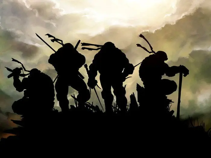 Us 5 59 Tmnt Silhouette Teenage Mutant Ninja Turtles Art Silk Poster Art Bedroom Decoration 0878 In Wall Stickers From Home Garden On
