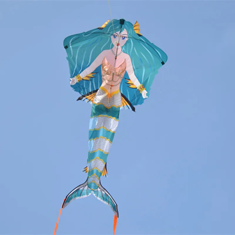 

Kids Toy Kites Creative Mermaid Stunt Kite Long Tail Outdoor Toy Flying Kite Children/girls Kites Flying Gift High Quality