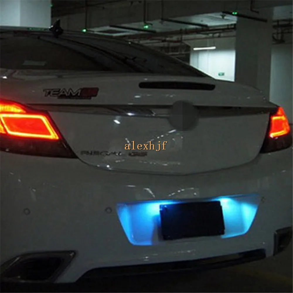 

July King 4Pcs 12LEDs T10 Ice Blue LED License Plate Lights Case for Chevrolet Cruze Malibu Regal GS LaCrosse Encore Verano etc.