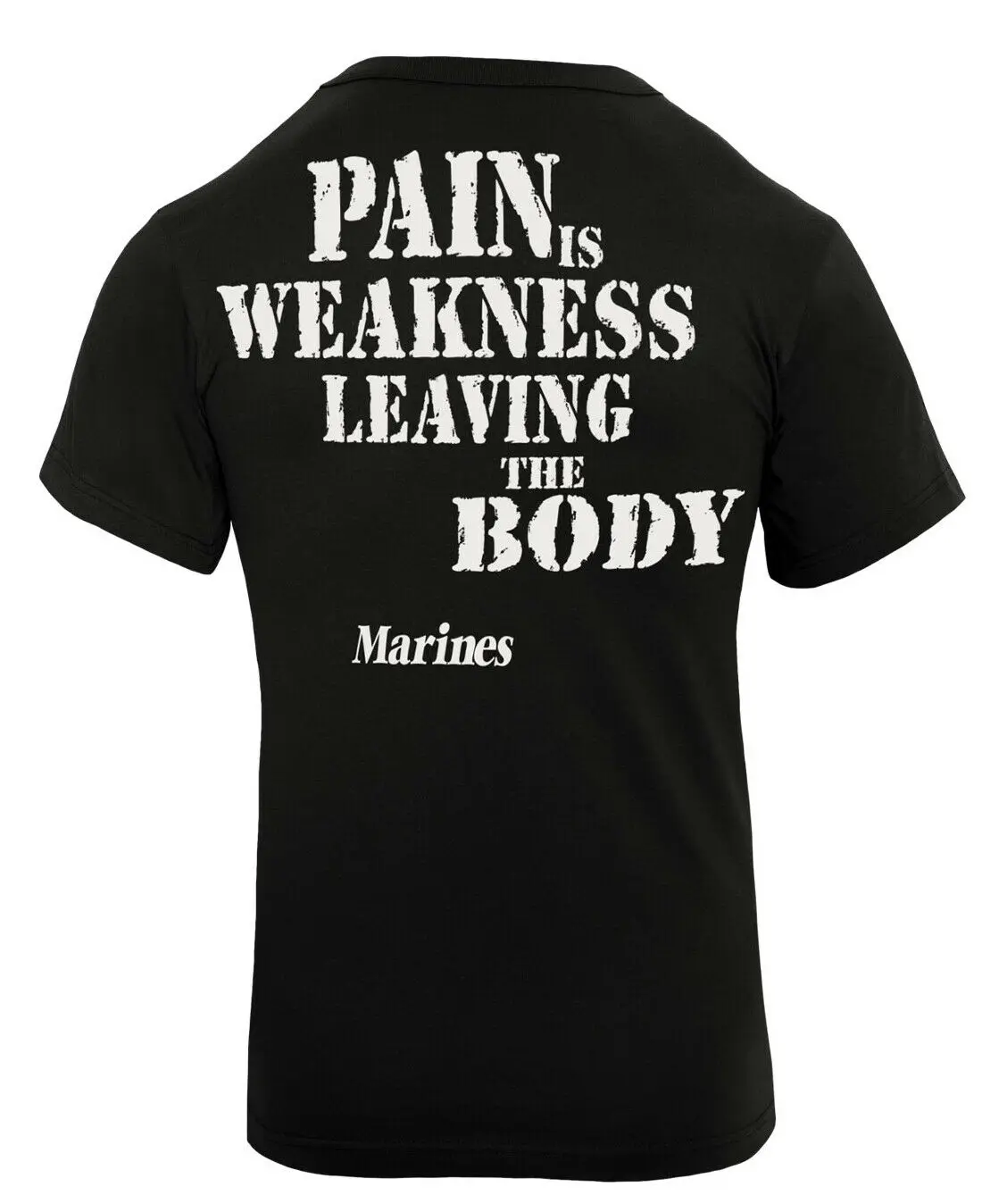 Футболка корпуса морской пехоты Black Marines Pain is sheless 2 сторонний корпус Rothco 60417
