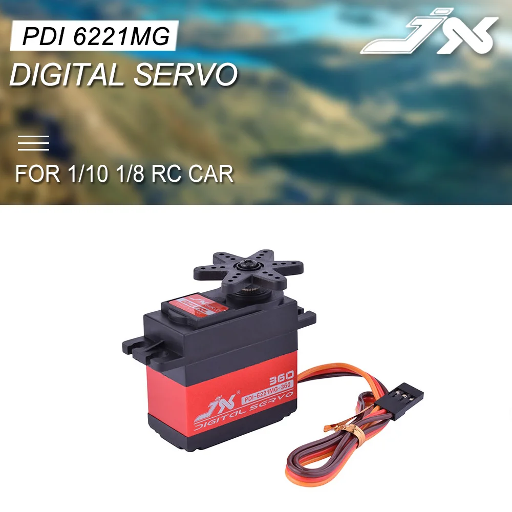 

JX PDI-6221MG-360 20KG 4.8V-6V Large Torque 360 Degree Digital Servo For 1/10 1/8 RC Car Boat Helicopter Parts Accessories