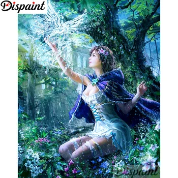 

Dispaint Full Square/Round Drill 5D DIY Diamond Painting "Fairy flower" Embroidery Cross Stitch 3D Home Decor A12932