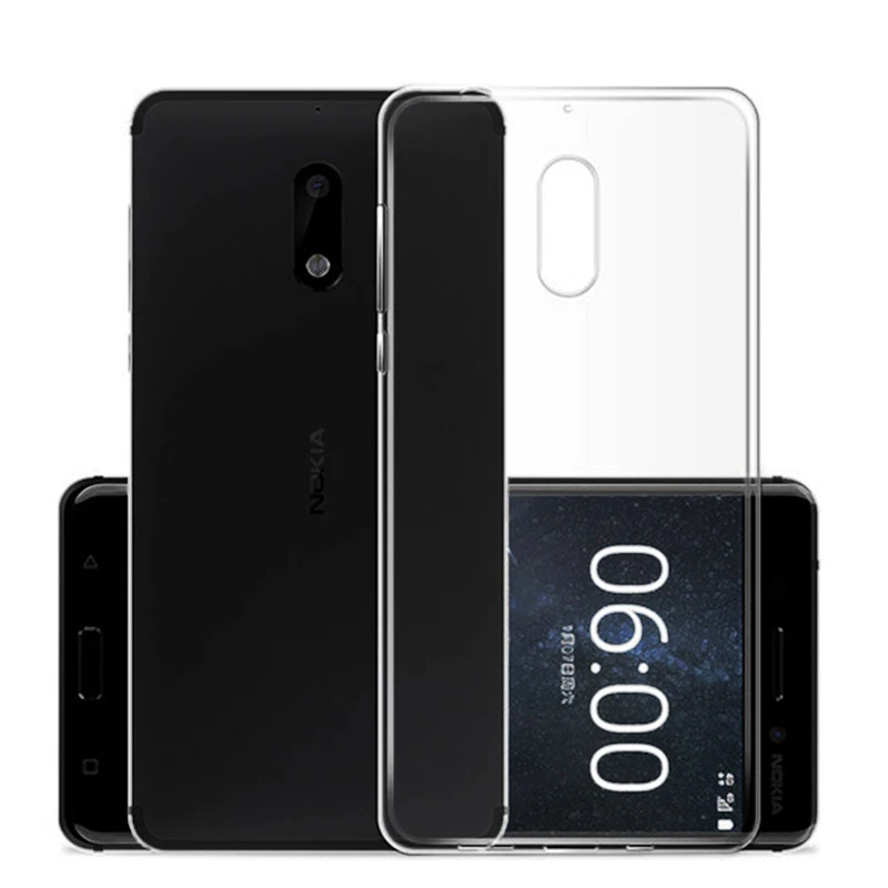 Ультратонкий Мягкий ТПУ прозрачный чехол для телефона задняя крышка Nokia 6 5 3 2 7 8