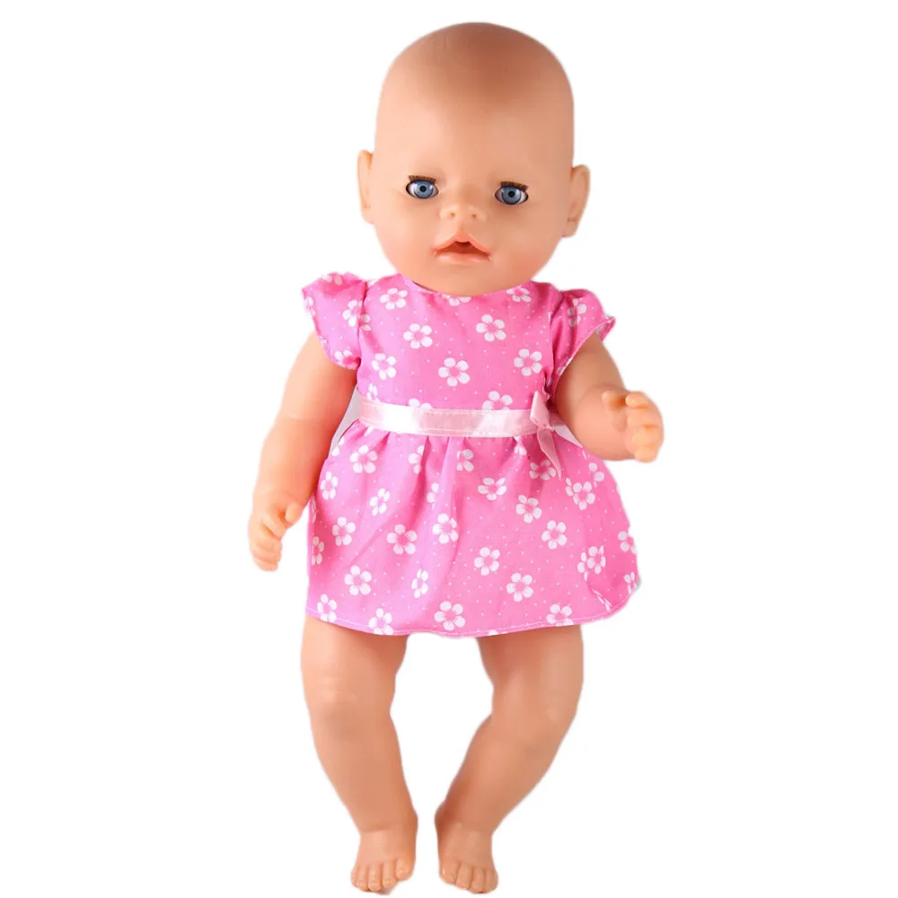 1pcs Pink Dress Doll Clothes Wear fit 43cm Baby Born zapf,Children best