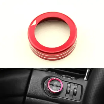 

For Chevrolet Cruze Red Car Head Light Adjust Switch Button Cover Ring Trim Aluminum Automobile Styling Accessories 2009-2014