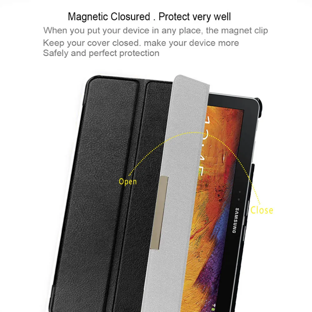 Тонкий чехол из искусственной кожи для Samsung Galaxy Note 10 1 2014 Edition SM P600 P601 P605 607/Tab pro T520 T521