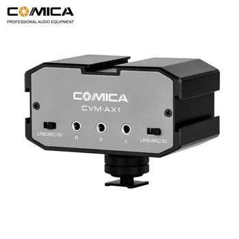 

CoMica CVM-AX1 Audio Mixer Adapter Universal Dual Channel 3.5mm Port Mixer for Canon Nikon Sony Panasonic DSLR Camera