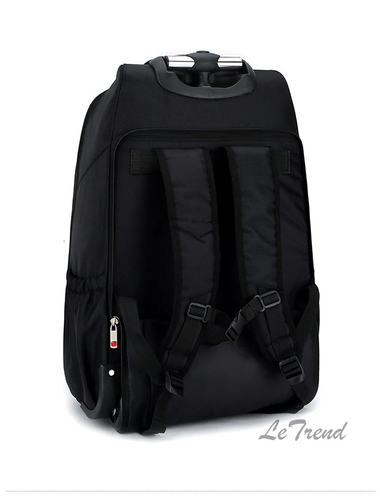 LeTrend Оксфорд Дорожная сумка для мужчин сумки на колёсиках большой ёмкость чемоданы колеса 20 дюймов Carry On сумки плечо рюкзак