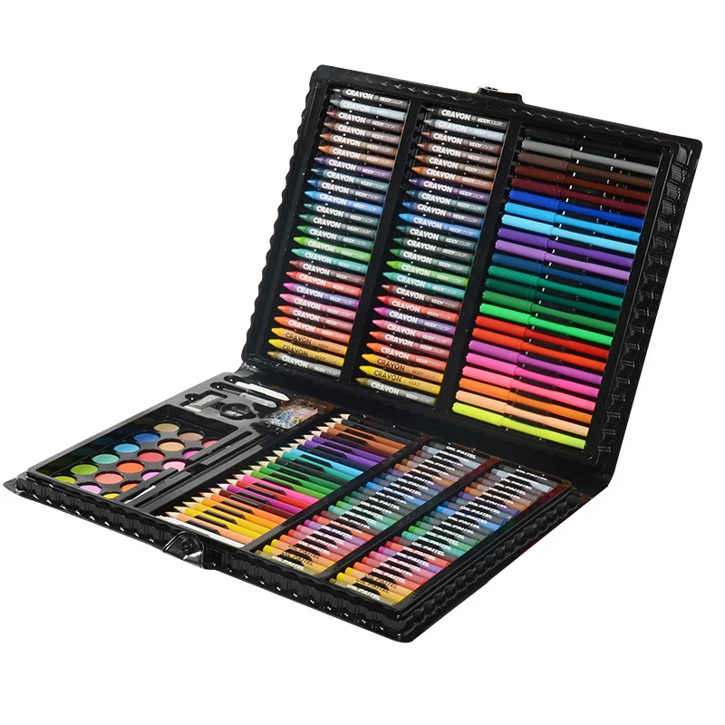

198pcs Drawing Gift Set Art Marker Watercolor Brush Pen Crayon Palette Knife For Kids Gift Box Art Supplies