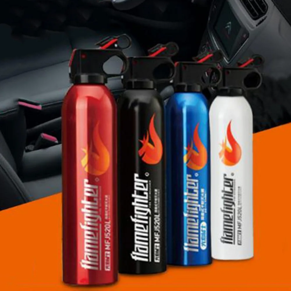 

Red Mini Portable Car Fire Extinguisher with Hook Dry Chemical Fire Extinguisher Safety Flame Fighter for Home Office Car