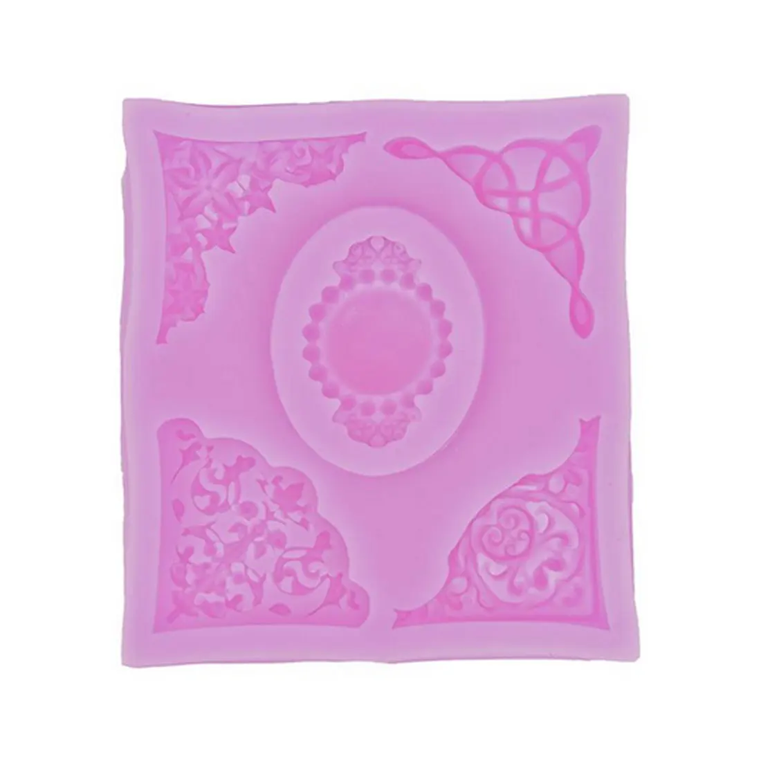 

Baking Tool DIY Fondant Cake Mold Fondant Chocolate Soap Mold Decorative Baking Tray European Lace Embossed Silicone Mold