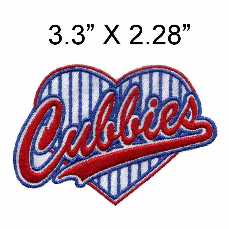 

Chicago heart embroidery patch 3.3" wide /city /strip-type/Apparel
