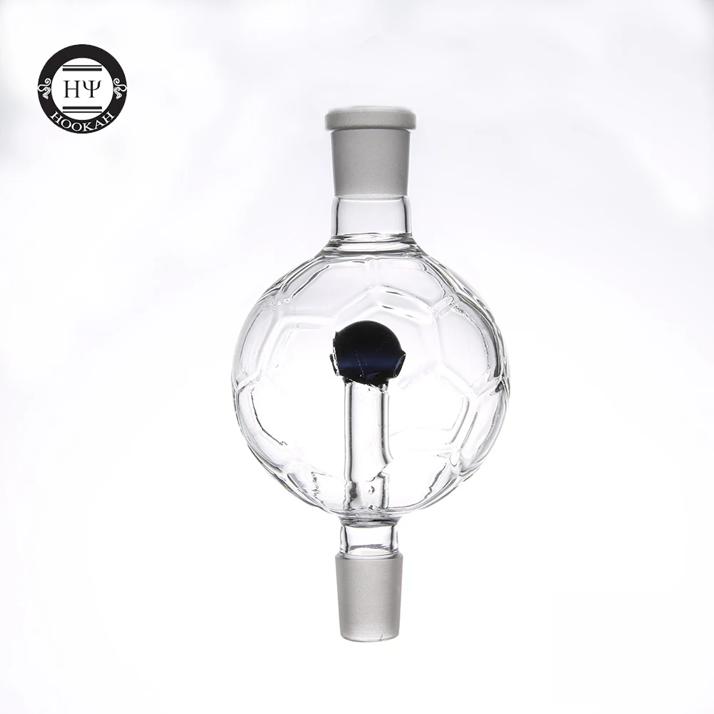 

1pc dia 18.8mm high quality new design glass football molasses catcher glass shisha hookah metal chicha accessories narguile