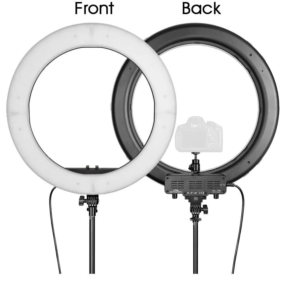 Spash RL-18A светодиодный кольцевой светильник 18 дюймов кольцевая лампа для макияжа видео Youtube фотография светильник ing со штативом двухцветный 3200 K-5500 K 55W