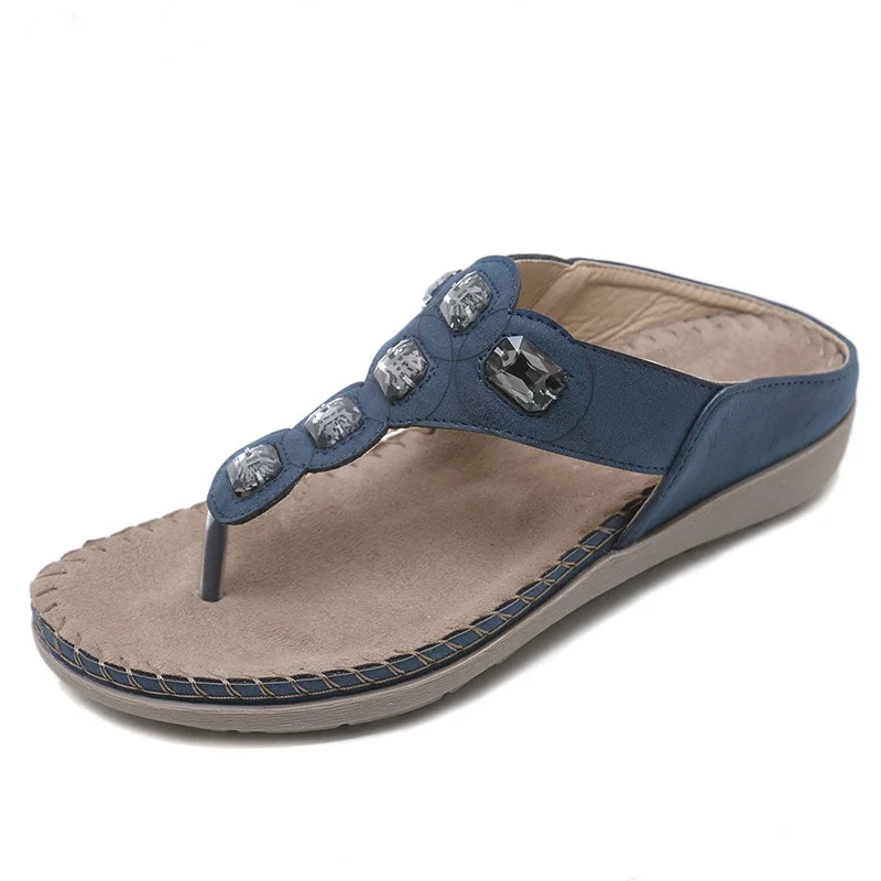 

Fringe Sandals 2019 Women Summer Flat Shoes PU Soft Bottom Platform Slippers Woman Beach Slippers Crystal Flip Flops Sandals