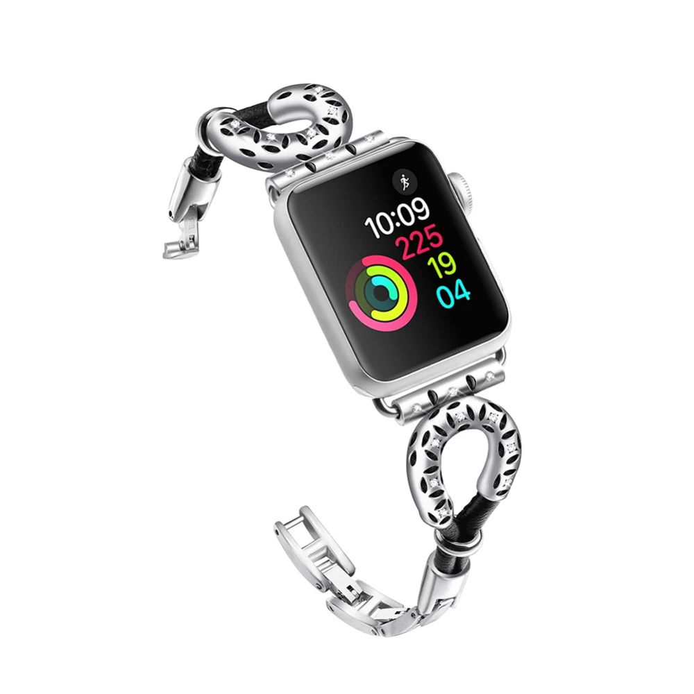 Ремешок для часов Apple watch band 42 мм/44/40/38 мм металлический браслет из нержавеющей