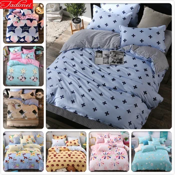 

Concise Kids Bedlinens 3/4 pcs Bedding Sets 4/5/6 feet King Queen Double Single Size Duvet Cover 1.5m 1.8m 2m Bedsheet Bed Linen