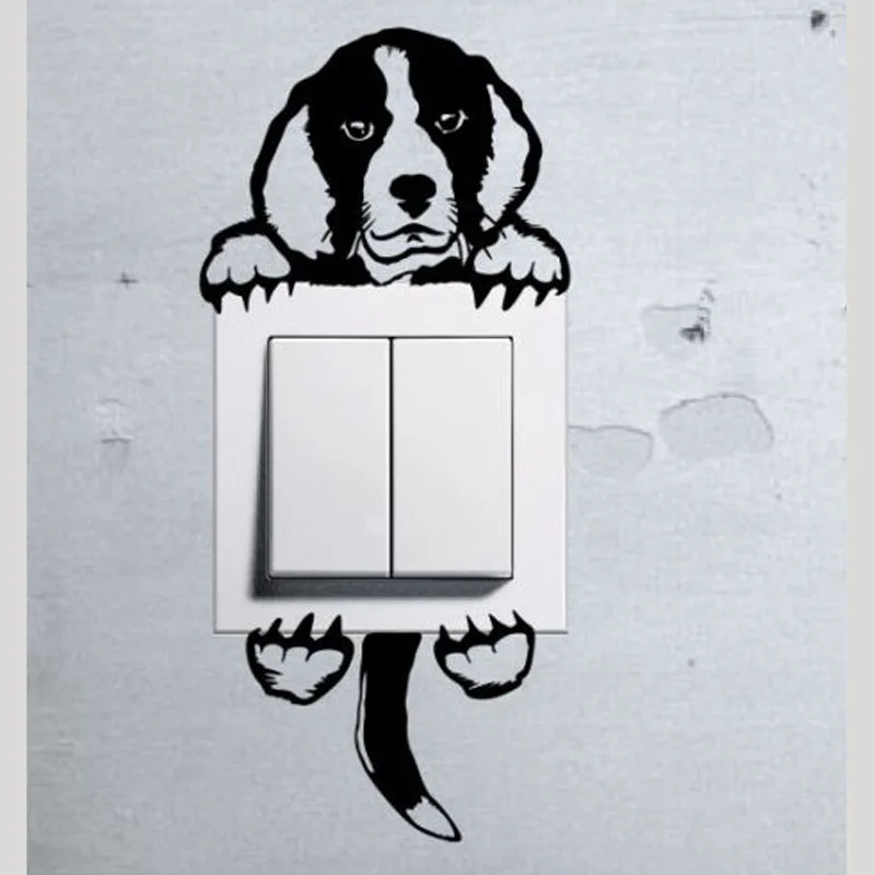 

Cute Dog BEAGLE Pet Light Switch Funny Wall Decal Vinyl Switch Stickers Decor 3SS0037
