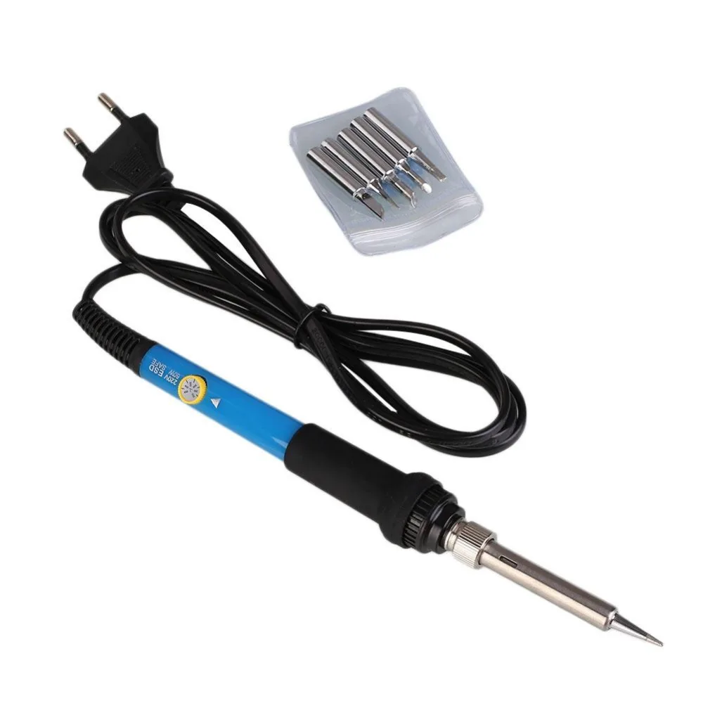Prix pour UE Plug 60 W Température Réglable Soudure Électrique De Fer À La Main De Soudage Station de Soudure Crayon de La Chaleur Avec 5 pcs Conseils De Réparation outil Prix pour UE Plug 60 W Température Réglable Soudure Électrique De Fer À La Main De Soudage Station de Soudure Crayon de La Chaleur Avec 5 pcs Conseils De Réparation outil