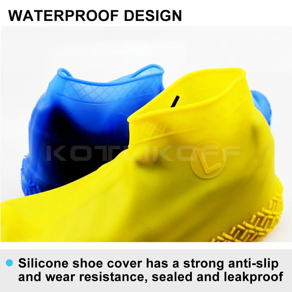 Shoe Covers Silicone Reusable Waterproof Rainproof Non-slip Washable Unisex