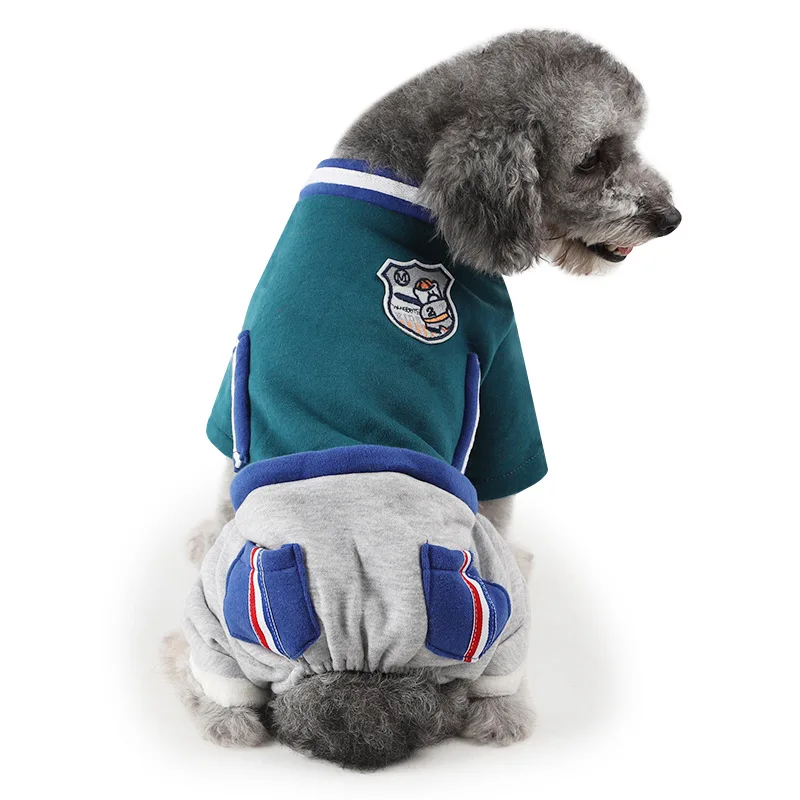 Новая бейсбольная Одежда для животных наклейка полосатые товары для животных четыре фута одежда для собак
