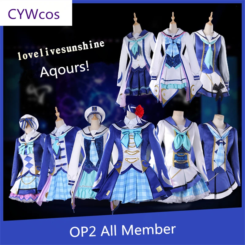 Женский костюм для косплея love live sunshine Aqours OP2 Fight Song All Member Kurosawa Dia Ruby Рождественский