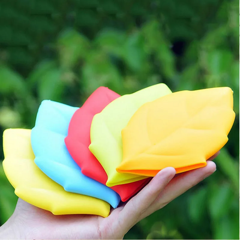 

Clearance Sale Silicone Drinking Cup Travel Accessories Portable Folding Collapsible Leaf Shape Cup Camping Hiking Pocket Cups