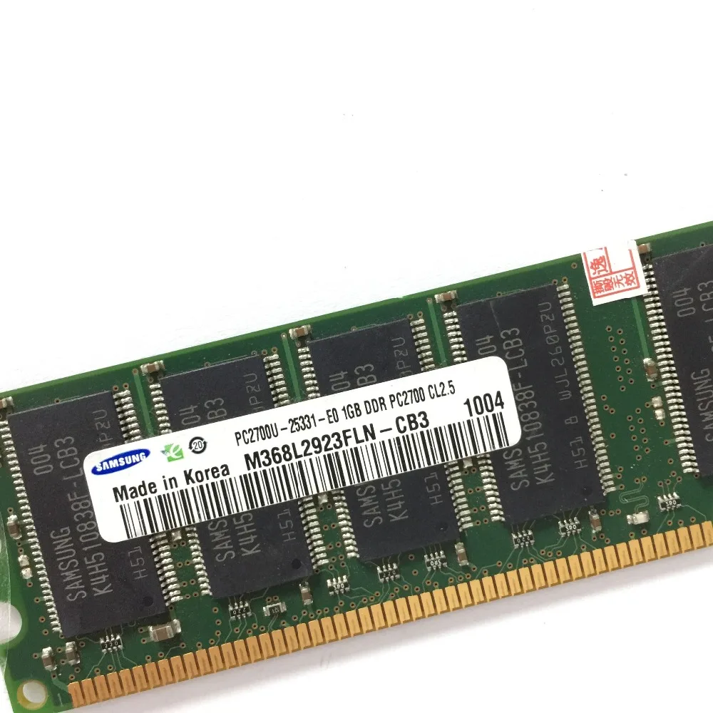 سامسونج 1G 1 GB DDR PC 2700 3200 ش DDR 1 333 MHZ 400 MHZ 333 400 MHZ حاسوب شخصي مكتبي الذاكرة وحدة ميموريال الكمبيوتر سطح المكتب DDR1 RAM
