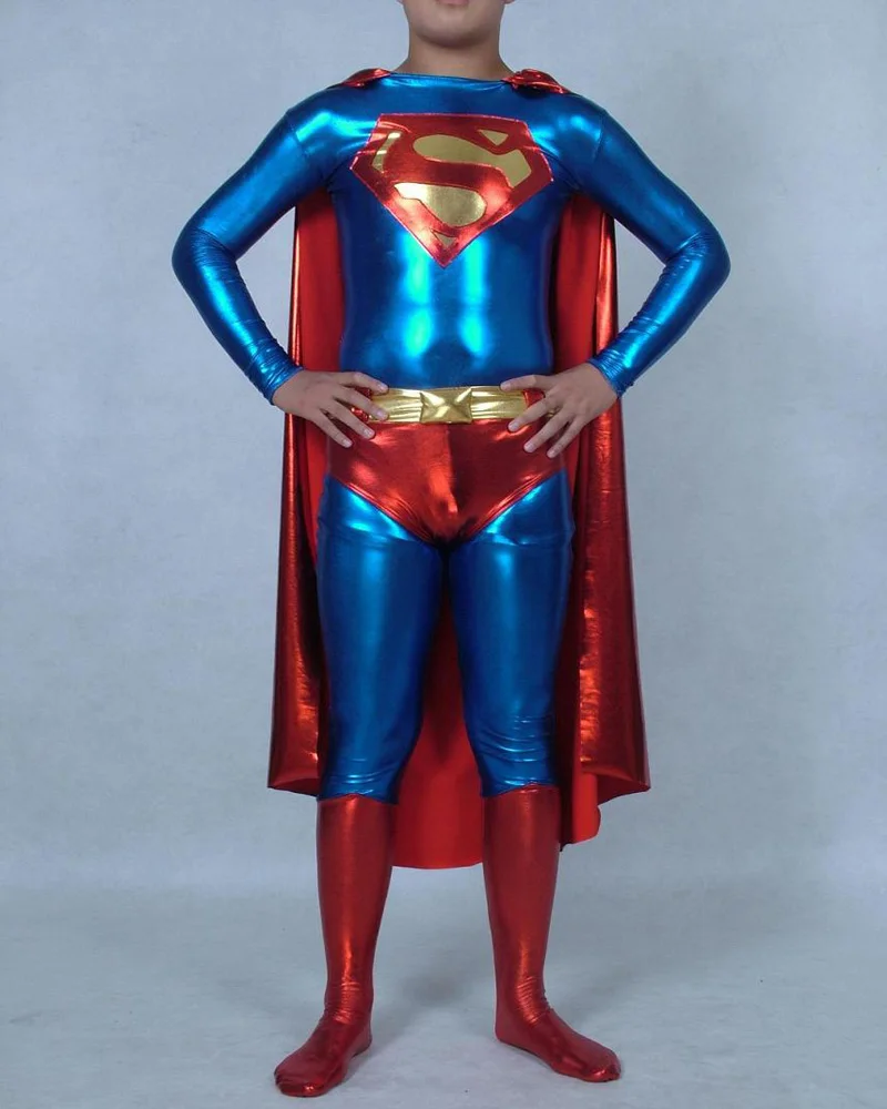 Blue Mans Superman Costume Cosplay Hero Zentai Suit - Cosplay Costumes - AliExpress