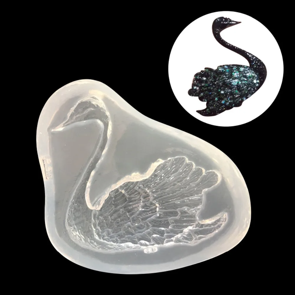 

Silicone Resin Mold For Jewelry Making Swan Animal White 64mm(2 4/8") x 47mm(1 7/8"), 2 PCs