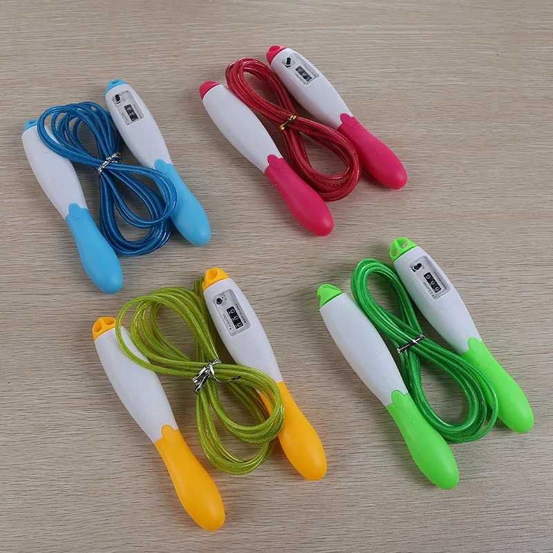 2018 New Style 3 Meters PVC handle Steel Wire Durable Automatic Counting Kids Adult Man Woman Training Jump Rope Q | Спорт и