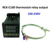 Controlador de temperatura digital REX-C100 salida de relé del termostato + sensor de termopar tipo K 48x48 ► Foto 2/6