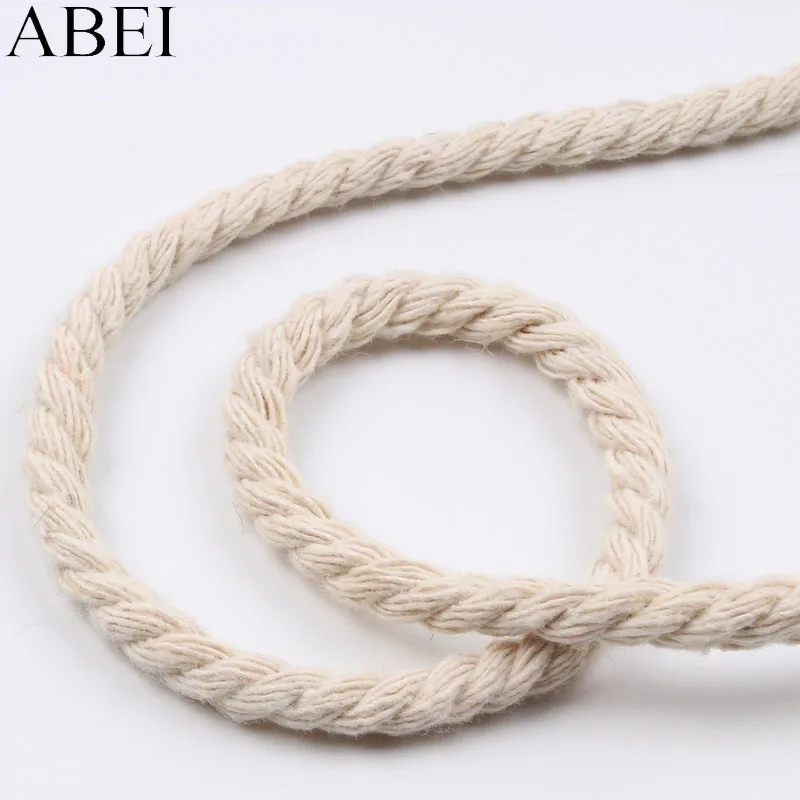 

10Yards 5mm Cotton Thread Tape twisted Rope String Cord Twine Sash Craft Cotton Cords For Handmade Decoration