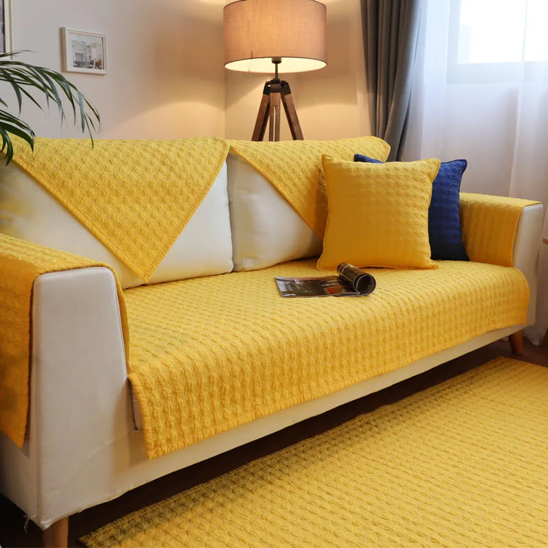 

Solid color Sofa Mats Non-slip Sofa Cover Multi-size Sofa Cover Decorative Couch Cover for Living Room Sofa Towel Simple 1pcs