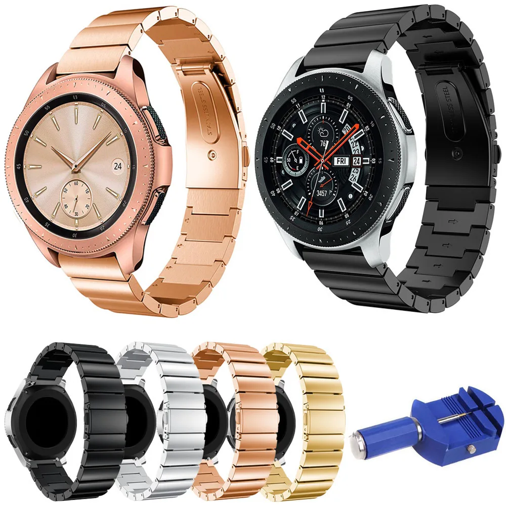Ремешок из нержавеющей стали для Samsung Galaxy Watch 42 мм 46 быстросъемный металлический