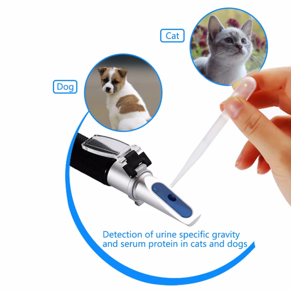 Cães e Gatos veterinários 2-14g dl refractometer ZGRC-300ATC