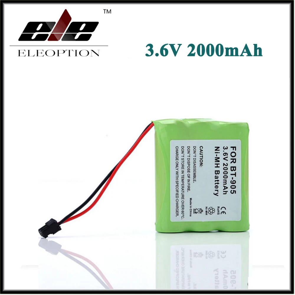 

Eleoption 3.6V 2000mAh Ni-MH Cordless Phone Battery for Panasonic KX-A36 P-P501 HHR P-P501 P-P504 For Uniden BT-905