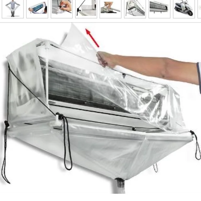 벽걸이 에어컨 청소에 필수적인 도구: 풀 커버 세척 도구