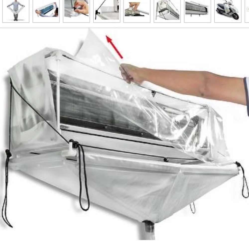 Split Type Air Conditioning Cleaning Cover Washing Bag Case Wall Mounted Air Conditioner Full - How To Clean A Fan With A Plastic Bag