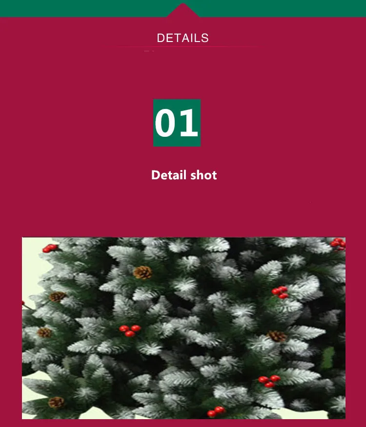 Teellook 1,2 м-3,0 м Смешанные сосновые фрукты красные фрукты Рождественская елка рождественский центр отель украшения для дома
